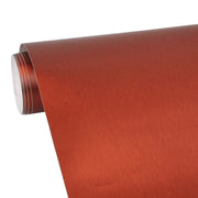 1.52 * 0.5m Water-resistant PVC Wire Drawing Brushed Chrome Vinyl Wrap Car Sticker Automobile Ice Film Stickers Car Styling Matte Brushed Car Wrap Vinyl Film (Orange)