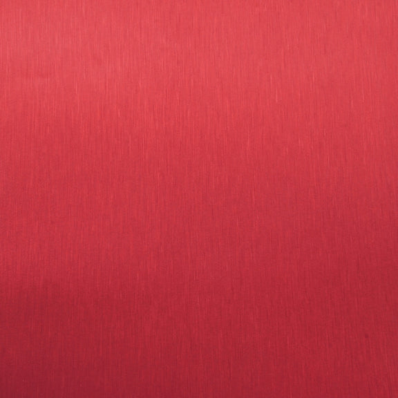 1.52 * 0.5m Water-resistant PVC Wire Drawing Brushed Chrome Vinyl Wrap Car Sticker Automobile Ice Film Stickers Car Styling Matte Brushed Car Wrap Vinyl Film (Red)