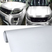 1.52 * 0.5m Water-resistant PVC Wire Drawing Brushed Chrome Vinyl Wrap Car Sticker Automobile Ice Film Stickers Car Styling Matte Brushed Car Wrap Vinyl Film (Silver)