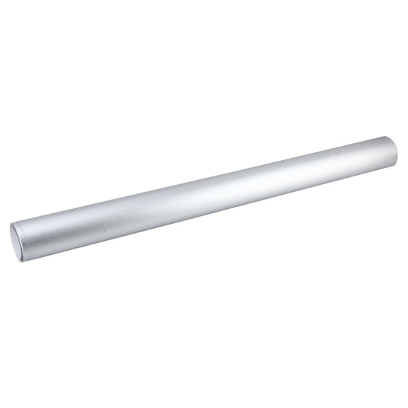 1.52 * 0.5m Water-resistant PVC Wire Drawing Brushed Chrome Vinyl Wrap Car Sticker Automobile Ice Film Stickers Car Styling Matte Brushed Car Wrap Vinyl Film (Silver)