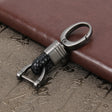 Weaving Band Metal Car Key Ring Braided Belt Key Chain(Black) - free shipping - PMC TechLife - Order now!