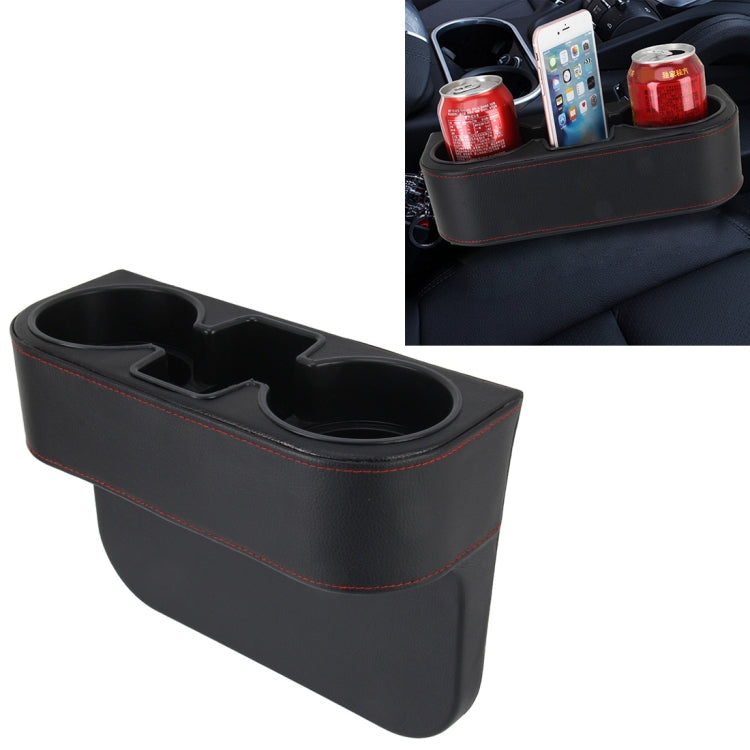 Car Seat Crevice Storage Box Cup Drink Holder Auto Pocket Stowing Tidying for Phone Pad Card Coin Case Car Accessories(Black) - Car Drink Holders by PMC Jewellery | Online Shopping South Africa | PMC Jewellery | Buy Now Pay Later Mobicred