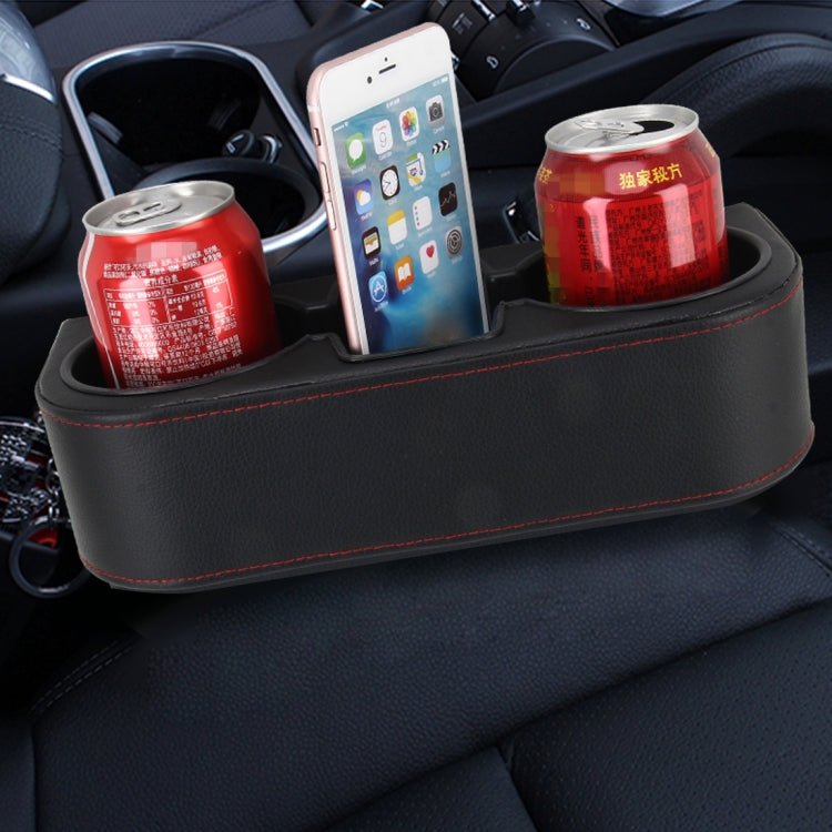 Car Seat Crevice Storage Box Cup Drink Holder Auto Pocket Stowing Tidying for Phone Pad Card Coin Case Car Accessories(Black) - Car Drink Holders by PMC Jewellery | Online Shopping South Africa | PMC Jewellery | Buy Now Pay Later Mobicred