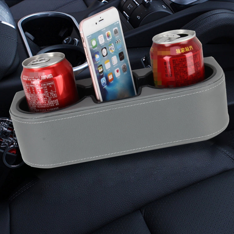 Car Seat Crevice Storage Box Cup Drink Holder Auto Pocket Stowing Tidying for Phone Pad Card Coin Case Car Accessories(Grey) - Car Drink Holders by PMC Jewellery | Online Shopping South Africa | PMC Jewellery | Buy Now Pay Later Mobicred