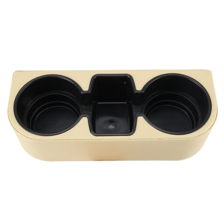 Car Seat Crevice Storage Box Cup Drink Holder Auto Pocket Stowing Tidying for Phone Pad Card Coin Case Car Accessories(Khaki) - Car Drink Holders by PMC Jewellery | Online Shopping South Africa | PMC Jewellery | Buy Now Pay Later Mobicred
