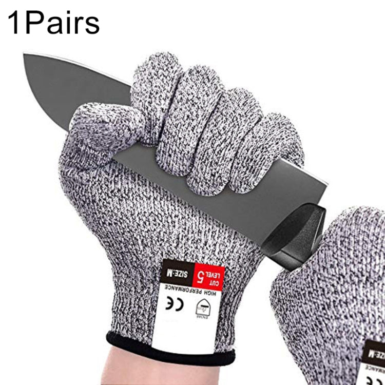 A Pair Cut-resistant Gardening Gloves HPPE Food-grade 5-Level Anti-cutting Anti-wear Safety Working Gloves, Size: XL, Length: 26cm(Black) - Safety Gloves by PMC TechLife | Online Shopping South Africa | PMC TechLife | Buy Now Pay Later Mobicred