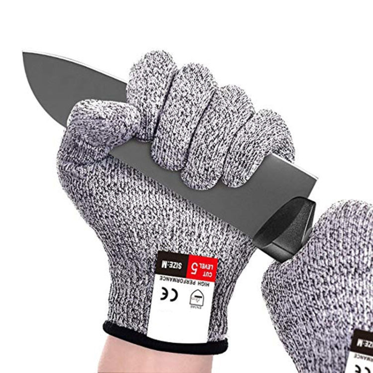 A Pair Cut-resistant Gardening Gloves HPPE Food-grade 5-Level Anti-cutting Anti-wear Safety Working Gloves, Size: XL, Length: 26cm(Black) - Safety Gloves by PMC TechLife | Online Shopping South Africa | PMC TechLife | Buy Now Pay Later Mobicred