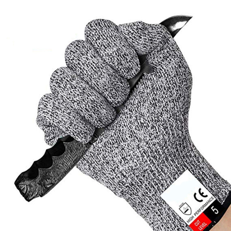 A Pair Cut-resistant Gardening Gloves HPPE Food-grade 5-Level Anti-cutting Anti-wear Safety Working Gloves, Size: XL, Length: 26cm(Black) - Safety Gloves by PMC TechLife | Online Shopping South Africa | PMC TechLife | Buy Now Pay Later Mobicred