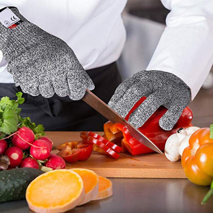 A Pair Cut-resistant Gardening Gloves HPPE Food-grade 5-Level Anti-cutting Anti-wear Safety Working Gloves, Size: XL, Length: 26cm(Black) - Safety Gloves by PMC TechLife | Online Shopping South Africa | PMC TechLife | Buy Now Pay Later Mobicred