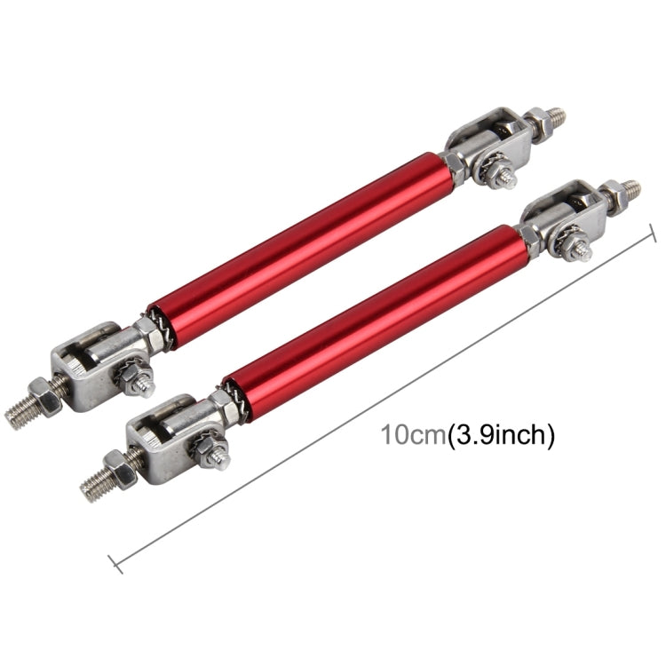 2 PCS Car Modification Large Surrounded By The Rod Telescopic Lever Front and Rear Bars Fixed Front Lip Back Shovel Adjustable Small Rod, Length: 10cm(Red) - Trunk & Bumper Accessories by PMC TechLife | Online Shopping South Africa | PMC TechLife | Buy Now Pay Later Mobicred
