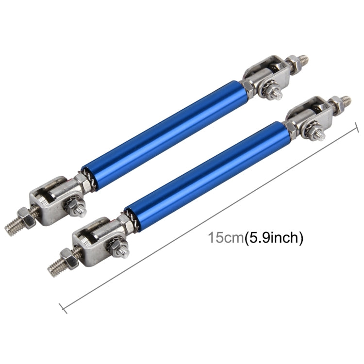 2 PCS Car Modification Large Surrounded By The Rod Telescopic Lever Front and Rear Bars Fixed Front Lip Back Shovel Adjustable Small Rod, Length: 15cm(Blue) - Trunk & Bumper Accessories by PMC TechLife | Online Shopping South Africa | PMC TechLife | Buy Now Pay Later Mobicred