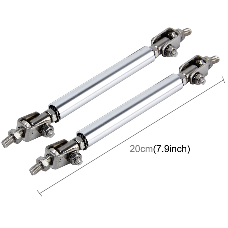 2 PCS Car Modification Large Surrounded By The Rod Telescopic Lever Front and Rear Bars Fixed Front Lip Back Shovel Adjustable Small Rod, Length: 20cm(Silver) - Trunk & Bumper Accessories by PMC TechLife | Online Shopping South Africa | PMC TechLife | Buy Now Pay Later Mobicred