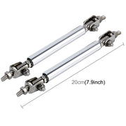 2 PCS Car Modification Large Surrounded By The Rod Telescopic Lever Front and Rear Bars Fixed Front Lip Back Shovel Adjustable Small Rod, Length: 20cm(Silver)