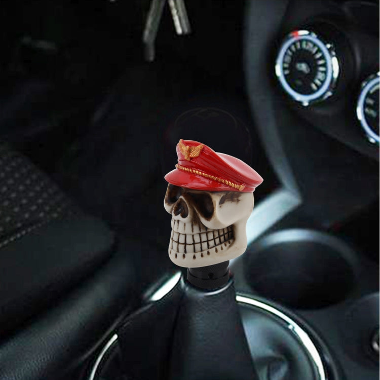Universal Skull with A Hat Shape Car Gear Shift Knob Modified Car Gear Shift Knob Auto Transmission Shift Lever Knob Resin Gear Knobs - Shift Knob by PMC TechLife | Online Shopping South Africa | PMC TechLife | Buy Now Pay Later Mobicred