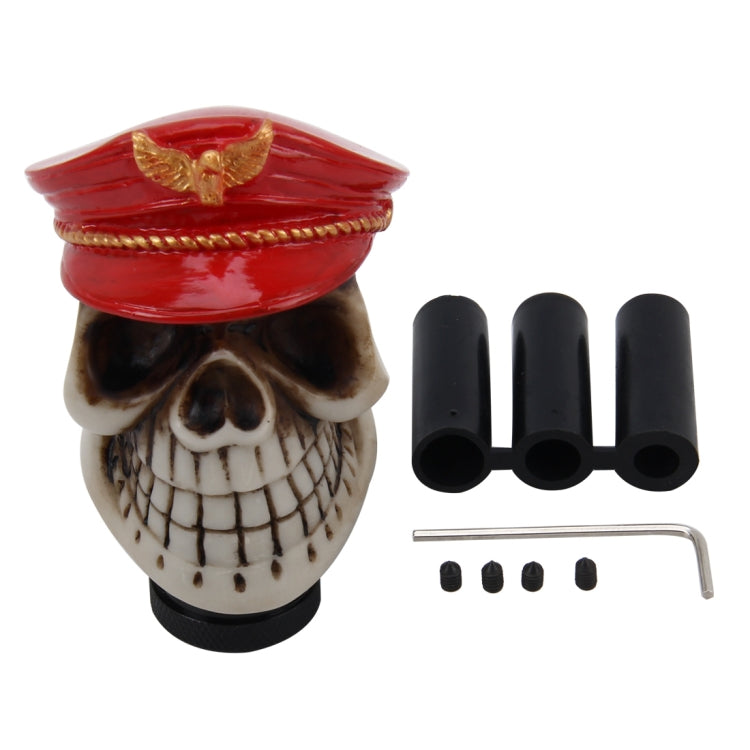 Universal Skull with A Hat Shape Car Gear Shift Knob Modified Car Gear Shift Knob Auto Transmission Shift Lever Knob Resin Gear Knobs - Shift Knob by PMC TechLife | Online Shopping South Africa | PMC TechLife | Buy Now Pay Later Mobicred
