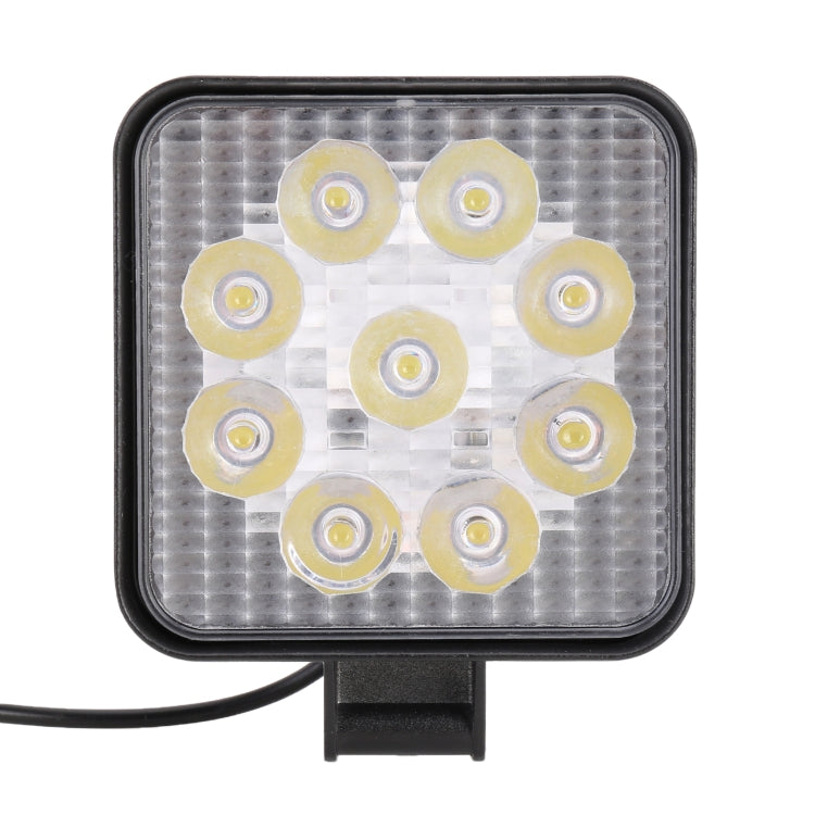 DC 10-30V 27W 2500LM 6000K Waterproof Vehicle Car Boat Marine External Work Lights Emergency Lights 30 Degrees Adjustable Spot Light LED Car Bulbs with 9 Intense Wafer LED Lights(White Light) - Work Lights by PMC TechLife | Online Shopping South Africa | PMC TechLife | Buy Now Pay Later Mobicred