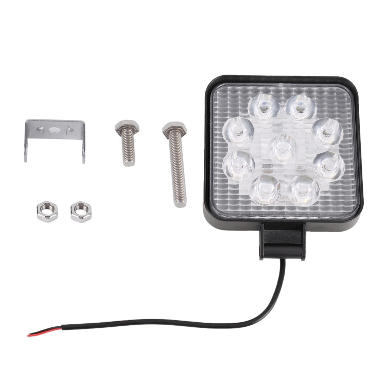 DC 10-30V 27W 2500LM 6000K Waterproof Vehicle Car Boat Marine External Work Lights Emergency Lights 30 Degrees Adjustable Spot Light LED Car Bulbs with 9 Intense Wafer LED Lights(White Light) - Work Lights by PMC TechLife | Online Shopping South Africa | PMC TechLife | Buy Now Pay Later Mobicred