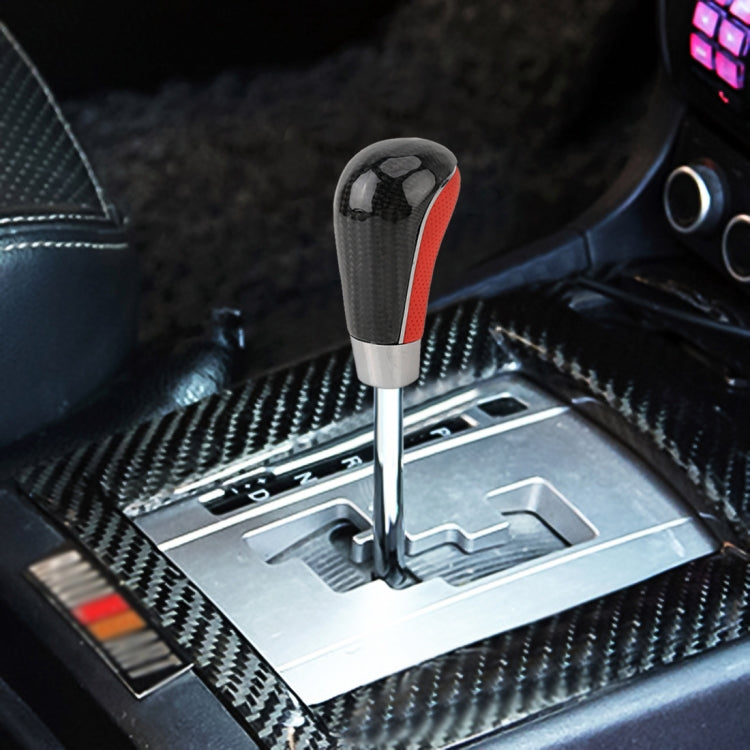 Universal Carbon Fiber Texture Leather Hole Pattern Car Gear Shift Knob Modified Shifter Lever Knob - Shift Knob by PMC TechLife | Online Shopping South Africa | PMC TechLife | Buy Now Pay Later Mobicred