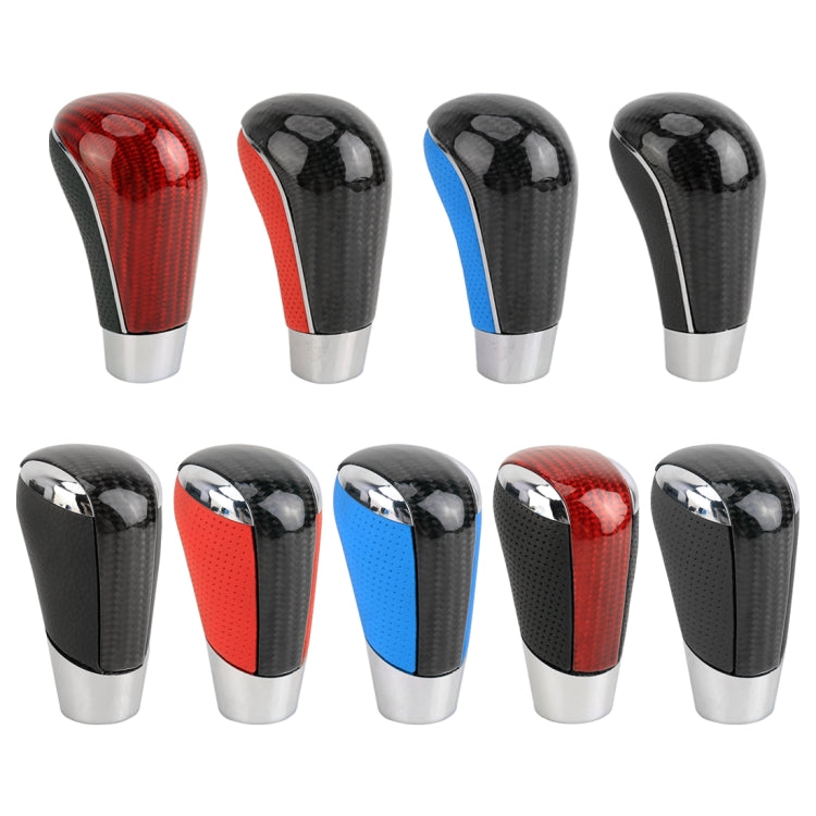 Universal Carbon Fiber Texture Leather Hole Pattern Car Gear Shift Knob Modified Shifter Lever Knob - Shift Knob by PMC TechLife | Online Shopping South Africa | PMC TechLife | Buy Now Pay Later Mobicred
