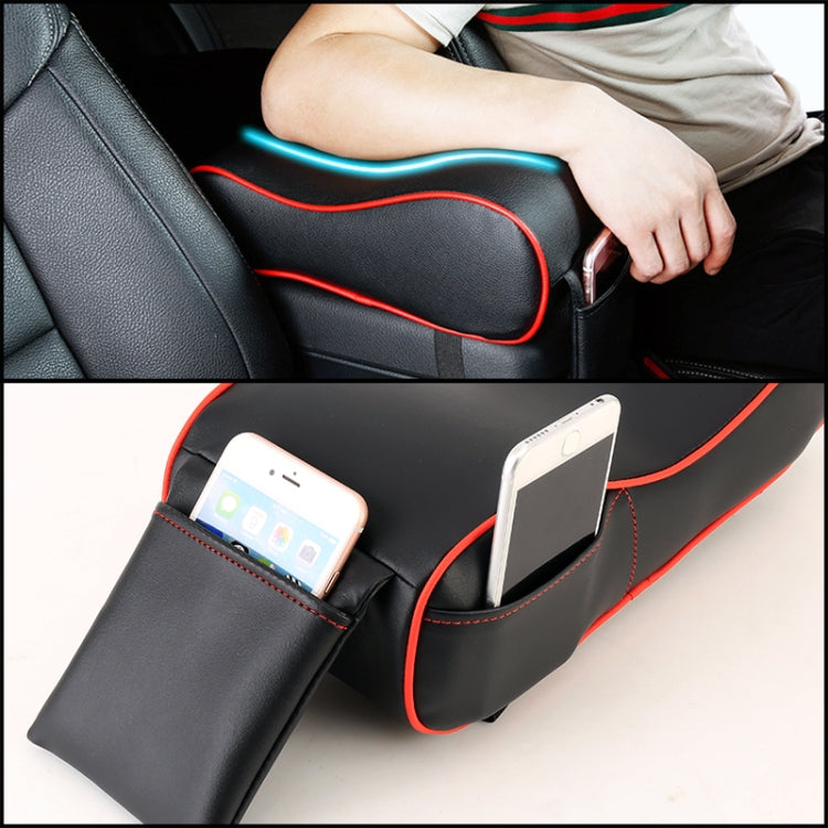 Universal Car PU Leather and Memory Foam Wrapped Armrest Box Car Armrest Box Mat with Phone Holder Storage Bag & Card Slot (Brown) - Stowing Tidying by PMC Jewellery | Online Shopping South Africa | PMC Jewellery | Buy Now Pay Later Mobicred