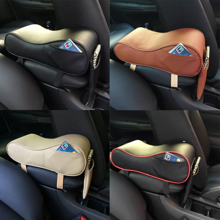 Universal Car PU Leather and Memory Foam Wrapped Armrest Box Car Armrest Box Mat with Phone Holder Storage Bag & Card Slot (Brown) - Stowing Tidying by PMC Jewellery | Online Shopping South Africa | PMC Jewellery | Buy Now Pay Later Mobicred