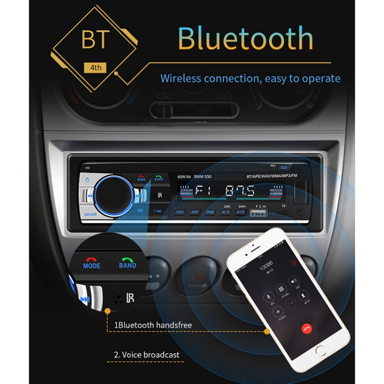SWM-530 12V Universal Car Dual USB Charger Radio Receiver MP3 Player, Support FM & Bluetooth with Remote Control - free shipping - PMC TechLife - Order now!