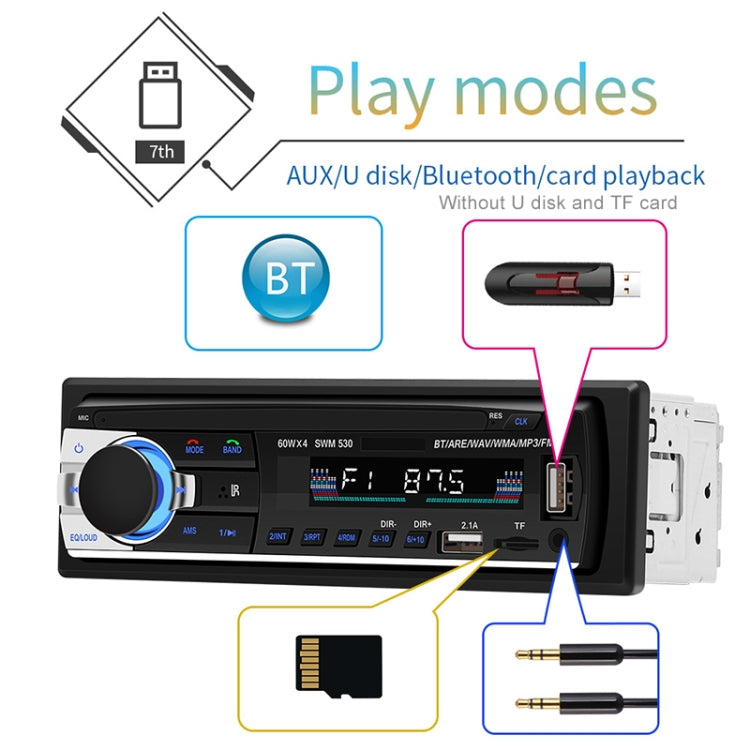 SWM-530 12V Universal Car Dual USB Charger Radio Receiver MP3 Player, Support FM & Bluetooth with Remote Control - free shipping - PMC TechLife - Order now!