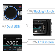 SWM-530 12V Universal Car Dual USB Charger Radio Receiver MP3 Player, Support FM & Bluetooth with Remote Control