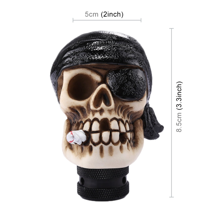 Pirate Skull Shaped Universal Vehicle Car Shifter Cover Manual Automatic Gear Shift Knob (Black) - Shift Knob by PMC TechLife | Online Shopping South Africa | PMC TechLife | Buy Now Pay Later Mobicred