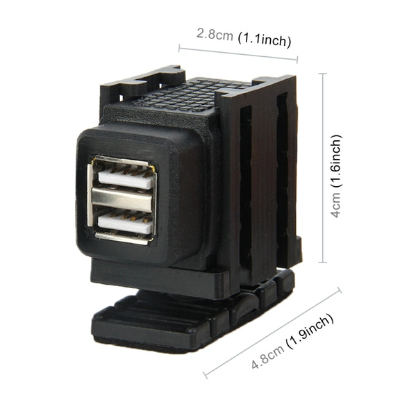 Water-resistant Motorcycle SAE To USB Cable Adapter 3.1A Dual Port Power Socket Adapter, for Smart Phones, Tablets, GPS