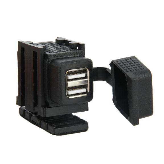 Water-resistant Motorcycle SAE To USB Cable Adapter 3.1A Dual Port Power Socket Adapter, for Smart Phones, Tablets, GPS
