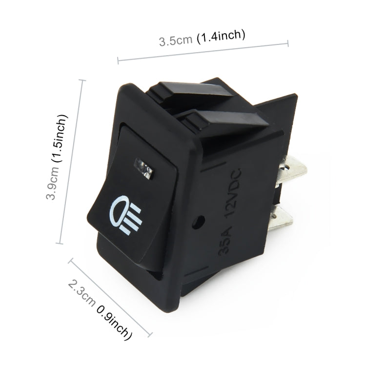 30 Amp 12 Volt Four Plugs LED ON OFF Car Fog Light Switch (Red Light) - Car Switches by PMC TechLife | Online Shopping South Africa | PMC TechLife | Buy Now Pay Later Mobicred