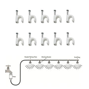 Outdoor Lawn Garden PE Mist Watering Line Misting Cooling System with 6 x Mist Nozzles, Length: 6m (Black)