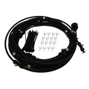 Outdoor Lawn Garden PE Mist Watering Line Misting Cooling System with 6 x Mist Nozzles, Length: 6m (Black)