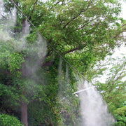 Outdoor Lawn Garden PE Mist Watering Line Misting Cooling System with 6 x Mist Nozzles, Length: 6m (Black)