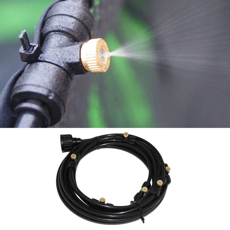 Outdoor Lawn Garden PE Hose Mist Watering Line Misting Cooling System with 16 x Mist Nozzles, Length: 12m (Black) - Watering & Irrigation by PMc TechLife | Online Shopping South Africa | PMc TechLife | Buy Now Pay Later Mobicred