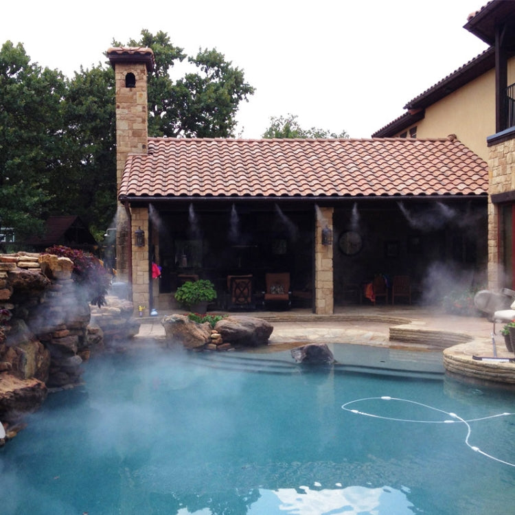 Outdoor Lawn Garden PE Hose Mist Watering Line Misting Cooling System with 16 x Mist Nozzles, Length: 12m (White) - Watering & Irrigation by PMc TechLife | Online Shopping South Africa | PMc TechLife | Buy Now Pay Later Mobicred