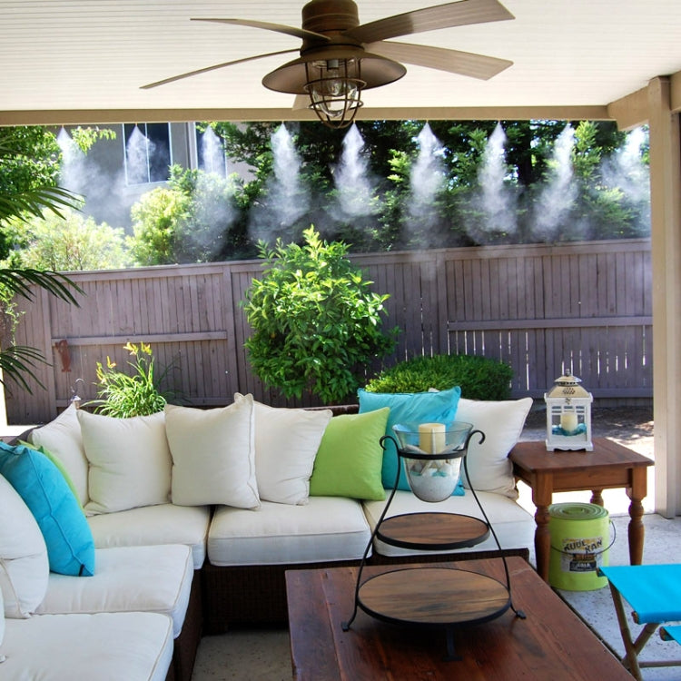 Outdoor Lawn Garden PE Hose Mist Watering Line Misting Cooling System with 16 x Mist Nozzles, Length: 12m (White) - Watering & Irrigation by PMc TechLife | Online Shopping South Africa | PMc TechLife | Buy Now Pay Later Mobicred