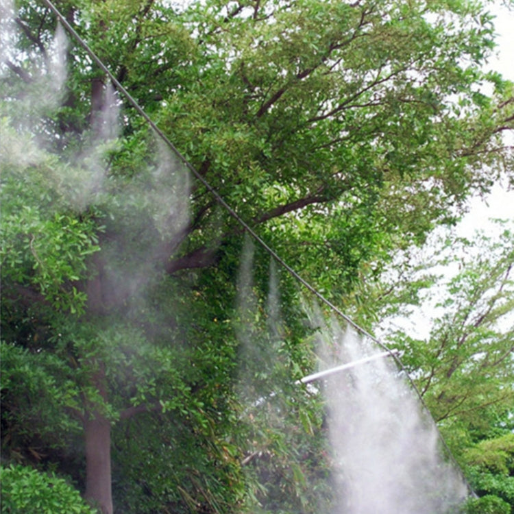 Outdoor Lawn Garden PE Hose Mist Watering Line Misting Cooling System with 16 x Mist Nozzles, Length: 12m (White)