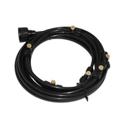 Outdoor Lawn Garden PE Hose Mist Watering Line Misting Cooling System with 26 x Mist Nozzles, Length: 18m(Black)