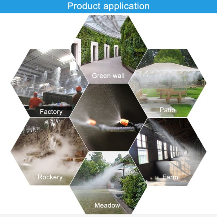 Outdoor Lawn Garden PE Hose Mist Watering Line Misting Cooling System with 26 x Mist Nozzles, Length: 18m(White) - Watering & Irrigation by PMc TechLife | Online Shopping South Africa | PMc TechLife | Buy Now Pay Later Mobicred