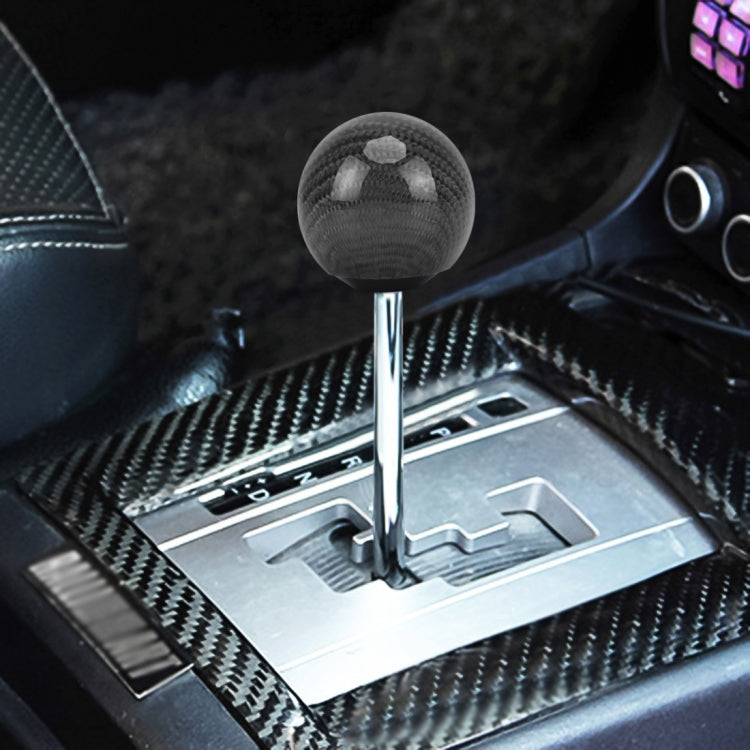 Universal Vehicle Car Shifter Cover Manual Automatic Carbon Fiber Ball Gear Shift Knob (Black) - Shift Knob by PMC TechLife | Online Shopping South Africa | PMC TechLife | Buy Now Pay Later Mobicred
