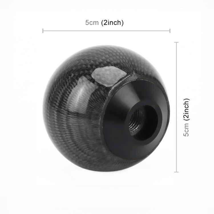 Universal Vehicle Car Shifter Cover Manual Automatic Carbon Fiber Ball Gear Shift Knob (Black) - Shift Knob by PMC TechLife | Online Shopping South Africa | PMC TechLife | Buy Now Pay Later Mobicred