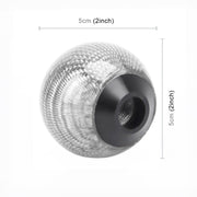 Universal Vehicle Car Shifter Cover Manual Automatic Carbon Fiber Ball Gear Shift Knob (Silver)