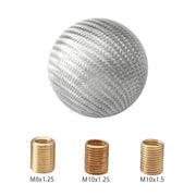 Universal Vehicle Car Shifter Cover Manual Automatic Carbon Fiber Ball Gear Shift Knob (Silver)