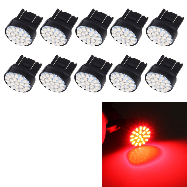 10 PCS T20/7443 Car Auto Lamp 1.2W 22-SMD 1206 LED Bulbs Brake Light - Brake Lights by PMC TechLife | Online Shopping South Africa | PMC TechLife | Buy Now Pay Later Mobicred
