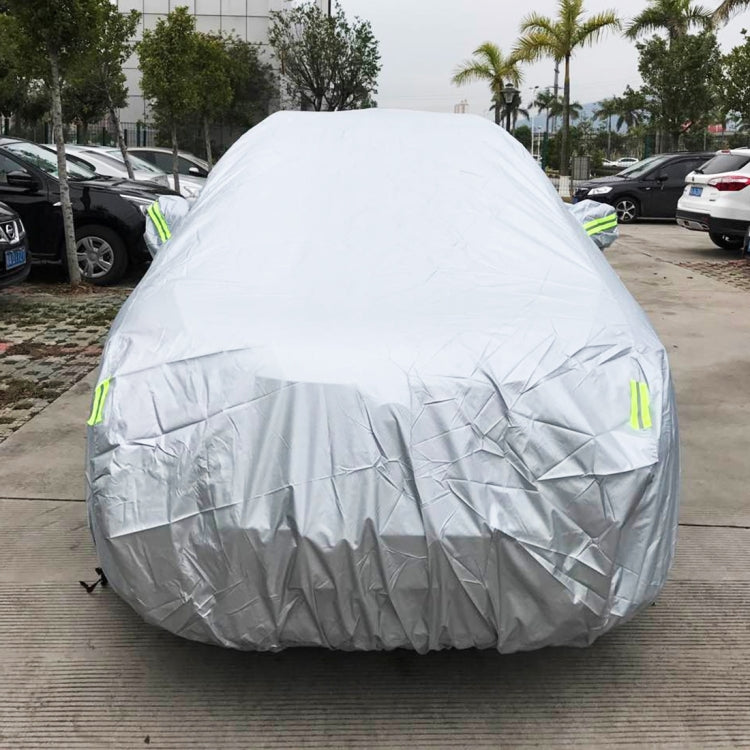 PEVA Anti-Dust Water-resistant Sunproof SUV Car Cover with Warning Strips, Fits Cars up to 5.1m(199 inch) in Length