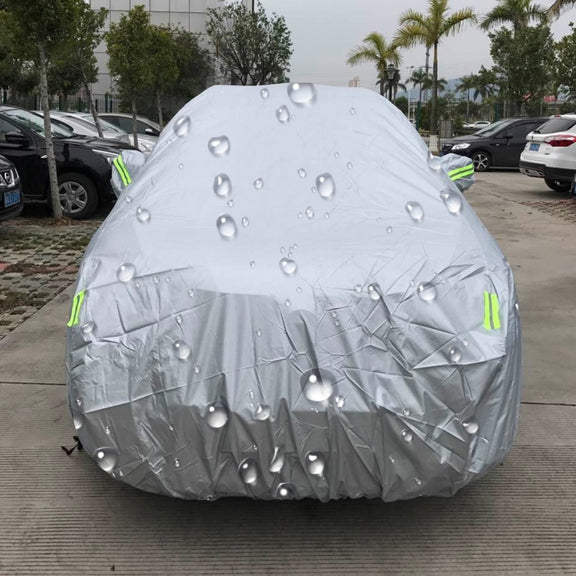 PEVA Anti-Dust Water-resistant Sunproof SUV Car Cover with Warning Strips, Fits Cars up to 5.1m(199 inch) in Length