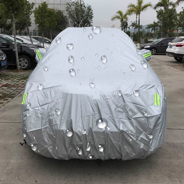 PEVA Anti-Dust Water-resistant Sunproof SUV Car Cover with Warning Strips, Fits Cars up to 4.7m(183 inch) in Length