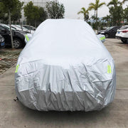 PEVA Anti-Dust Water-resistant Sunproof SUV Car Cover with Warning Strips, Fits Cars up to 5.3m(207 inch) in Length